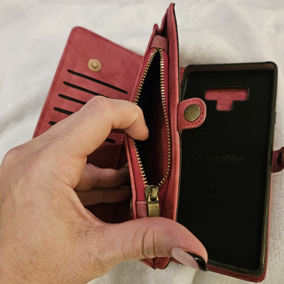 CaseMe mauve wallet with phone case - Picture 4 of 11